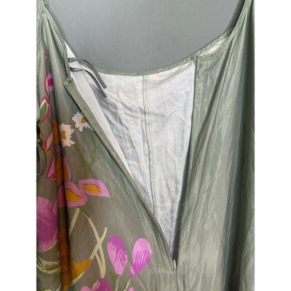 Anthropologie Plus printed wide-leg jumpsuit green Women's Plus 1X - Picture 10 of 13